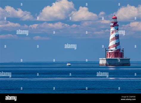 White Shoal Lighthouse An Offshore Lighthouse On Lake Michigan Stock