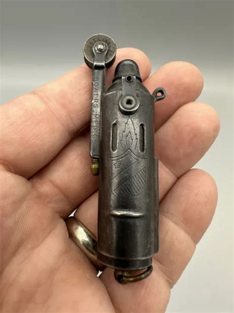 Vintage 3 Bowers Mfg Co Ww1 Wwi Military Trench Service Black Lighter
