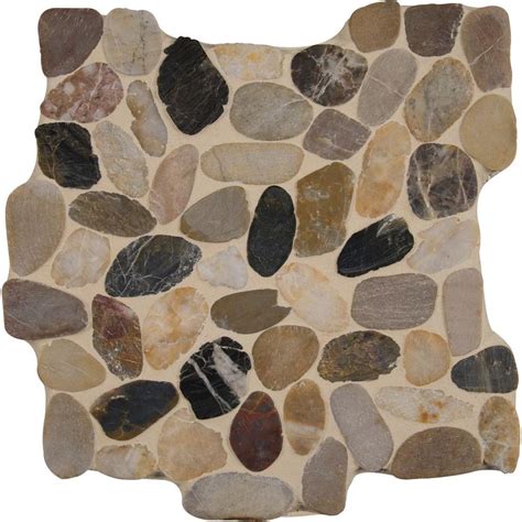 Ms International Mix River Rock 12 In X 12 In X 10 Mm Tumbled Marble