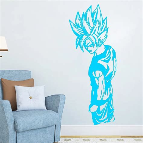 Super Saiyan Goku Vinyl Wall Decal Dragon Ball Anime Wall Art Sticker