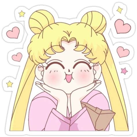 Japan Anime Sailor Moon Cute Deco Seal Stickers Expression Serious 1 Sailor Moon Girls Sailor