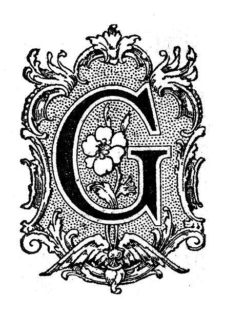 Fancy G Letter Drawing Illustrations Royalty Free Vector Graphics