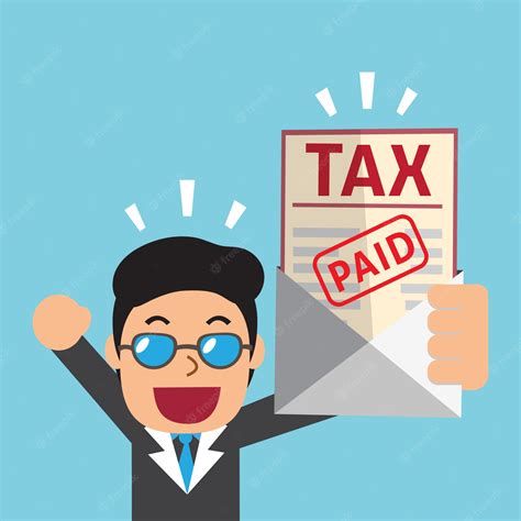 Premium Vector Cartoon Businessman Paid Tax