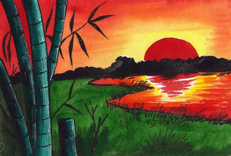 How To Draw A Sunrise With Colored Pencils Ultimate Drawing