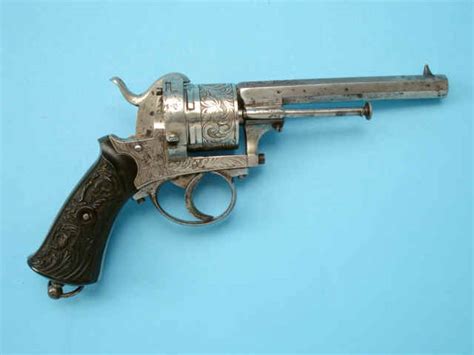 Priced In Auctions Factory Engraved Double Action Pinfire Revolver By