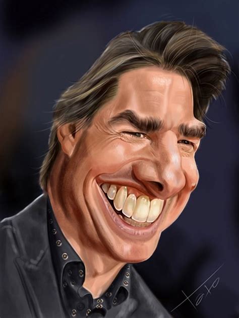 Digital Painting Tom Cruise On Behance Caricature Celebrity