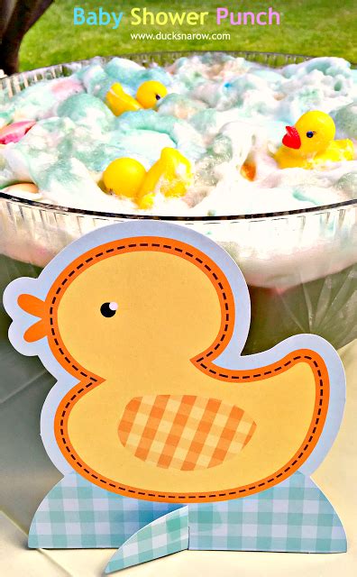 Baby Shower Punch Recipe - Complete With Rubber Ducks - Ducks 'n a Row