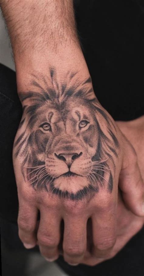 Simple Lion Hand Tattoos For Men Best Tattoo Ideas