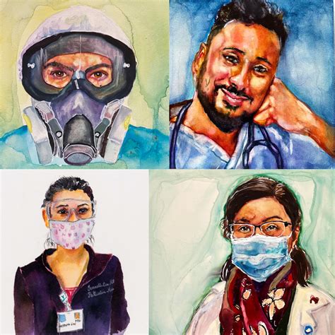 Artist Paints Over 150 Portraits Of Pandemic First Responders Tank