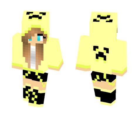 Download Girl Creeper Yellow Cute Minecraft Skin For Free