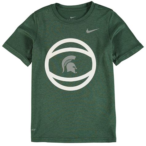 Nike Michigan State Spartans Youth Green Basketball And Logo