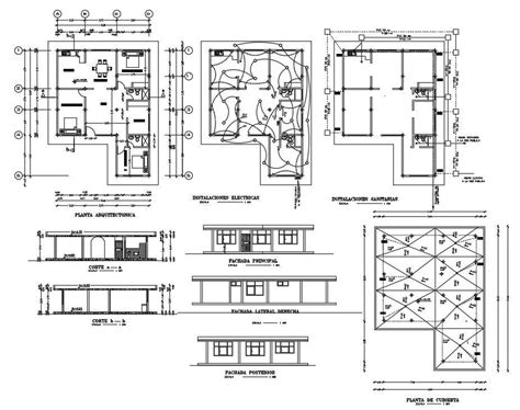 Single Storey House Plan In Dwg File Cadbull