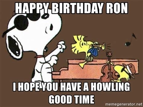 Happy Birthday Ron Peanuts Birthday Birthday