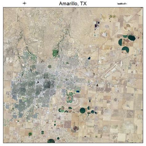 Aerial Photography Map Of Amarillo Tx Texas