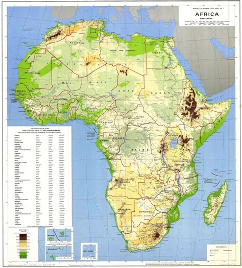 Mapa Físico Y Político Detallada A Gran Escala De África África Mapas Del Mundo