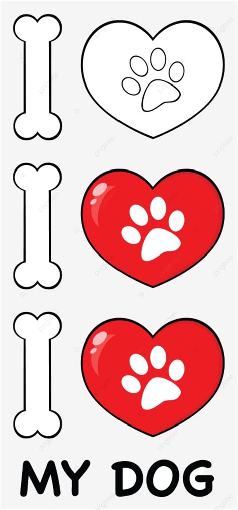 I Love Paw Print Logo Design Care Foot Red Png And Vector With