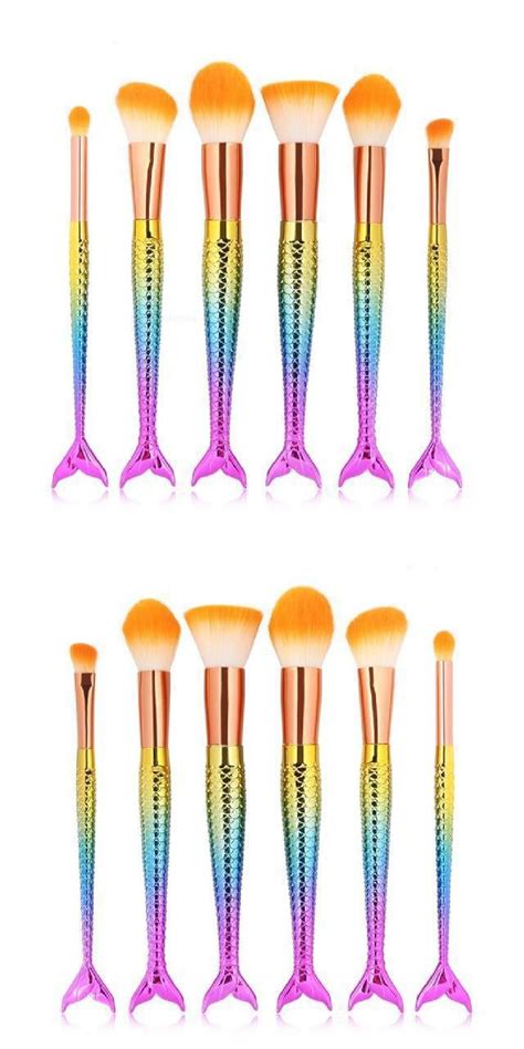 mermaid makeup brushes beauty in 2021 mermaid makeup brushes mermaid makeup makeup brushes