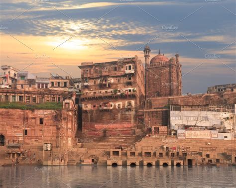 Holy City Of Varanasi India High Quality Architecture Stock Photos