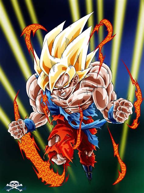 Dbz Goku Ssj Namek V2 By Niiii Link On Deviantart Goku Dbz Link Art