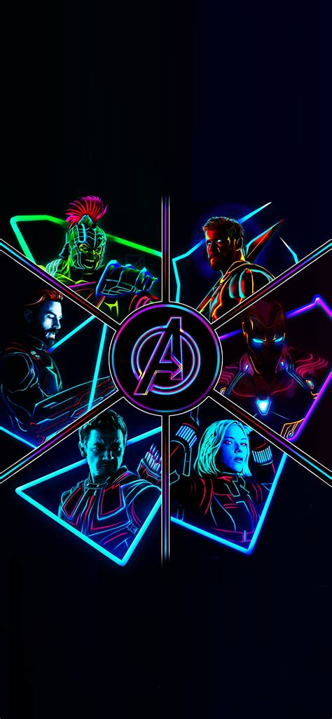 Download Neon Avengers Full Res Phone Wallpaper Marvelstudios By