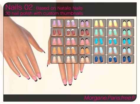The Sims Resource Nails 02 By Morganeparis • Sims 4 Downloads Check