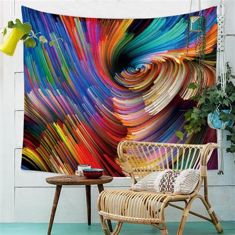 Trippy Psychedelic Tapestry Wall Hanging Colorful Cloth Tapestries