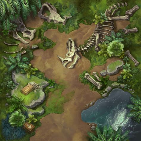 Artstation Dinosaur Map Tiles Damien Mammoliti Dungeon Maps Sexiz Pix
