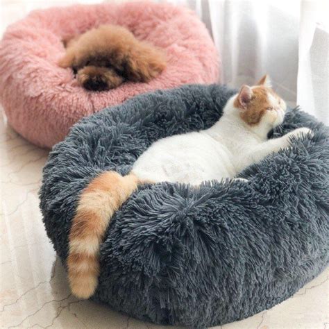 Naturally, small beds are easier for you to handle as well, requiring minimal cleaning and easy to move around. Luxury Faux Fur Sleeping Bed | Cat sleeping, Cute dog beds ...