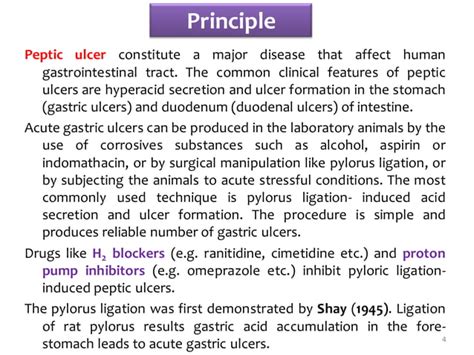 Expt 4 Study Of Anti Ulcer Activity Of A Drug Using Pylorus Ligand