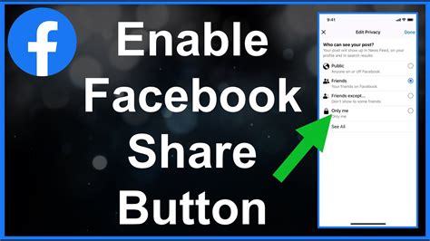 How To Enable Facebook Share Button Youtube