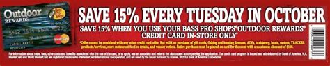 Apply and pay your bass pro shops credit card bill. Every Tuesday in October come in and save 15% with a Bass Pro Credit Card!!! | Credit card ...