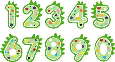 Dinosaur Number Collection Multi Color Numbers 0 9 Svg Dxf Etsy