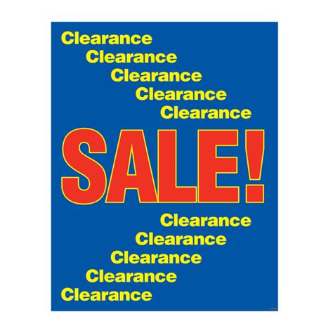 Blue Clearance Sale Sign Selby Store Fixtures