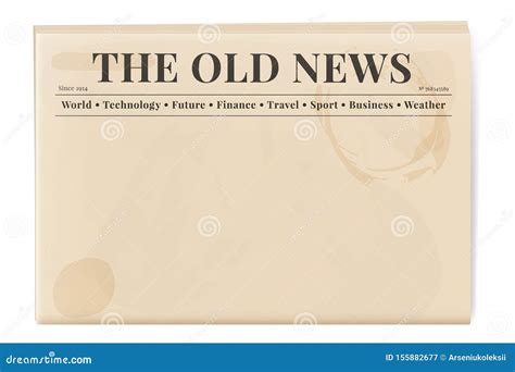 Blank Template Of A Retro Newspaper Stock Vector Illustration Of