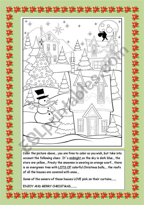 Christmas Village Esl Worksheet By Maguyre