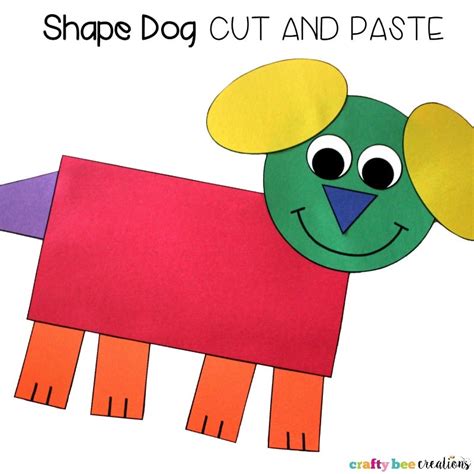 Shape Dog 800×800 Animal Crafts Preschool Shapes Preschool