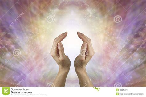 Focus On Sending Pure Unconditional Love Healing Energy Stock Photo