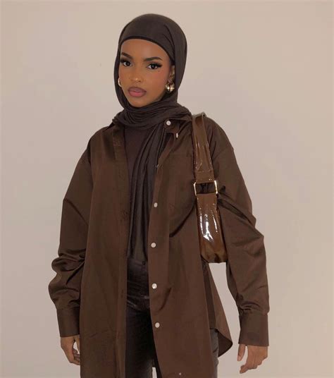 Beauty Brown Aesthetic Hijabi Style Street Hijab Fashion Hijabi Outfits Casual Hijab