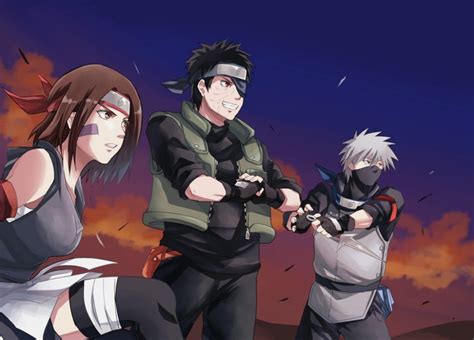 338184 In 2020 Naruto Kakashi Kakashi And Obito Team Minato