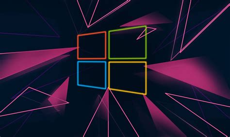 2048x1220 Windows 10 Neon Logo 2048x1220 Resolution Wallpaper Hd