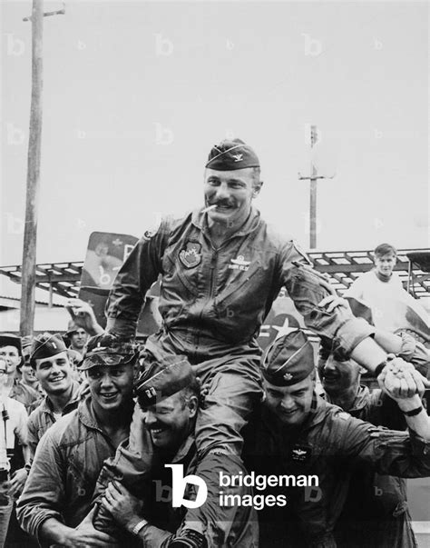 Vietnam War Colonel Robin Olds 1922 2007 And Pilots Celebrate The