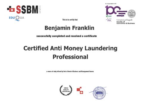 Anti Money Laundering Certification Free