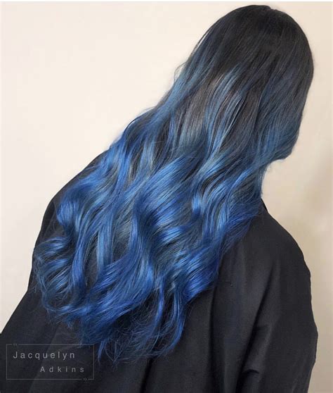 Follow my Instagram: unevneib Dark hair blue hair dark ...