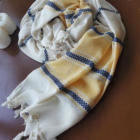 Shop with afterpay on eligible items. Yellow Navy Blue Striped Towel, Decorative Bath Towels ...