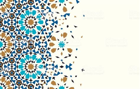 Morocco Disintegration Template. Islamic Mosaic Design. Abstract