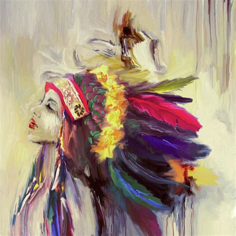 Native American 274 3 Painting By Mawra Tahreem Pixels