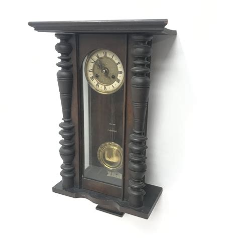 Late 19th Century Vienna Style Wall Clock Walnut And Beech Cased