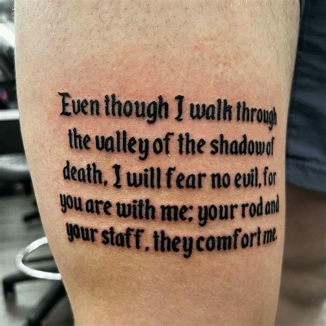 10 Best Psalm 23 Tattoo Designs That Will Blow Your Mind