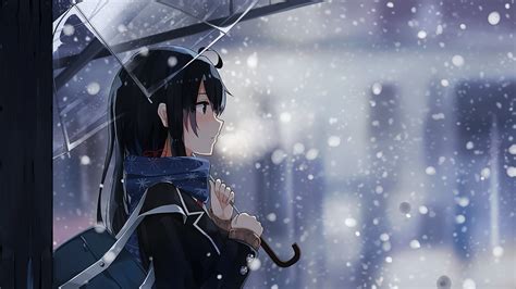 Female Anime Holding Umbrella Movie Still Hd Wallpaper Wallpaper Flare