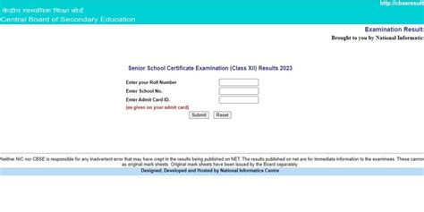 CBSE 12th Results 2023 Live CBSE Class 12 Result At Cbseresults Nic In